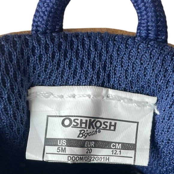 OshKosh B’Gosh Classic Hiker Boots Size 5M Unisex Pull On Tan Navy - Picture 5 of 9